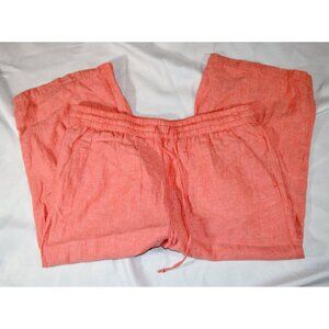 Liz Claiborn Linen Red Crop Pants Size  12P